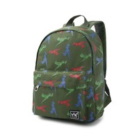 Backpack Hemlock Recycled Plastic - Army Green & Dinosaurs