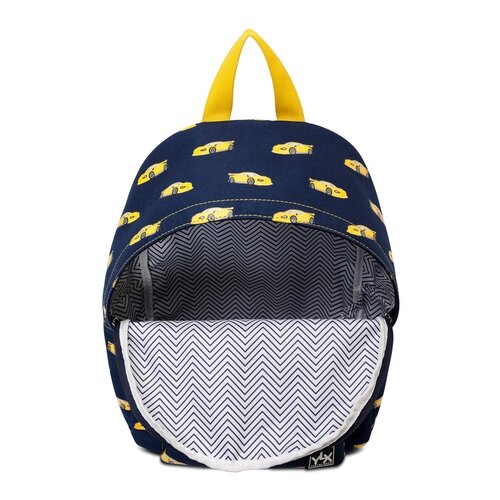 YLX Rugzak Hemlock Recycled Plastic - Navy Blue & Yellow cars