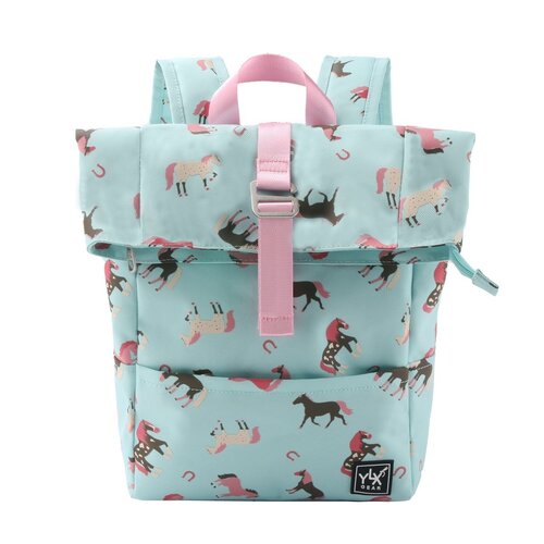 YLX Backpack Original Recycled Plastic - Bleached Aqua & Horses