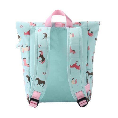 YLX Backpack Original Recycled Plastic - Bleached Aqua & Horses