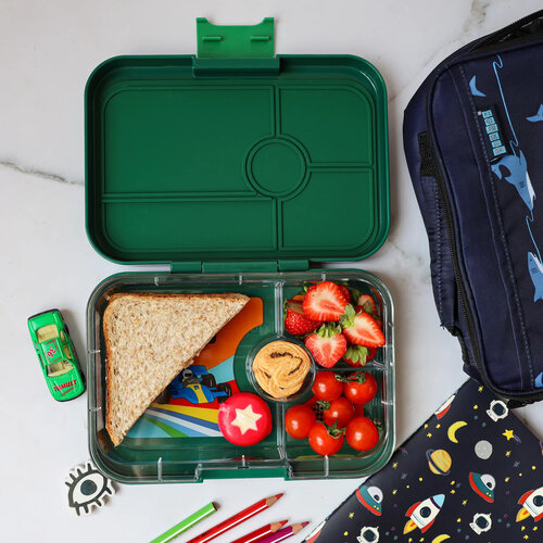 Yumbox Tapas XL Lunchbox mit 4 Fächern - Monte Carlo Blue/Shark