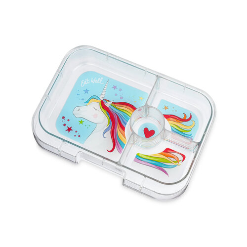 Yumbox Panino Bento Lunchbox mit 4 Fächern - Malibu Purple/Unicorn