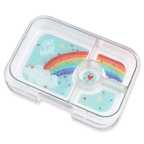 Yumbox Panino Bento Lunchbox 4 Compartments - Misty Aqua/Rainbow