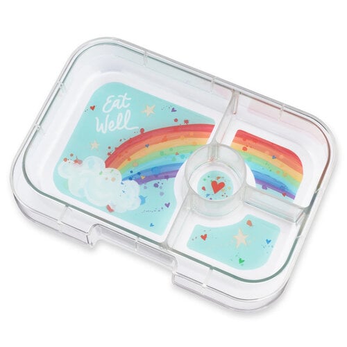 Yumbox Panino Bento Lunchbox 4 Vakken - Misty Aqua/Rainbow