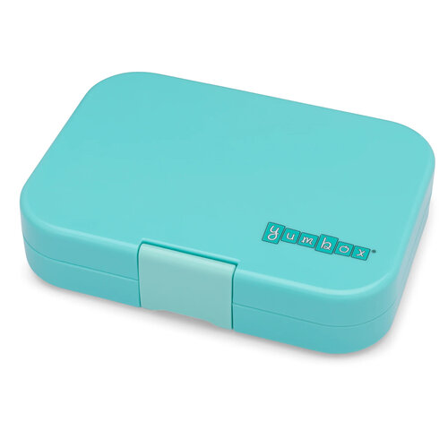 Yumbox Panino Bento Lunchbox mit 4 Fächern - Misty Aqua/Rainbow