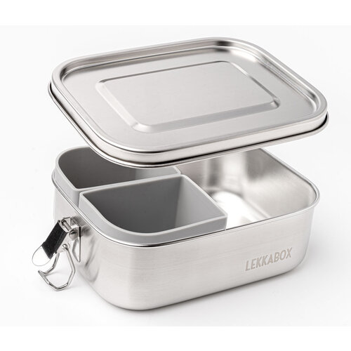 Lekkabox Stainless Steel Lunchbox Safe 800ml - 1 Compartment Leakproof