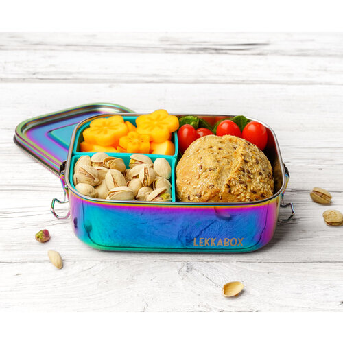 Lekkabox Edelstahl Lunchbox Safe 800ml Regenbogen