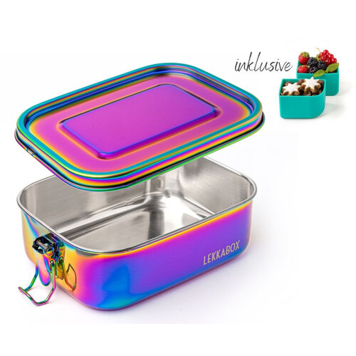 Lekkabox RVS Lunchbox Safe Rainbow 800ml Rainbow