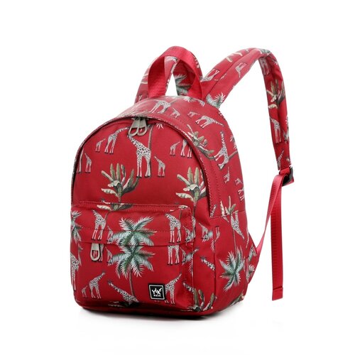 YLX Backpack (S)  Hemlock Recycled Plastic - Bordeaux Giraffes