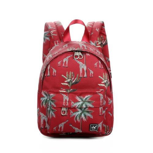 YLX Backpack (S)  Hemlock Recycled Plastic - Bordeaux Giraffes