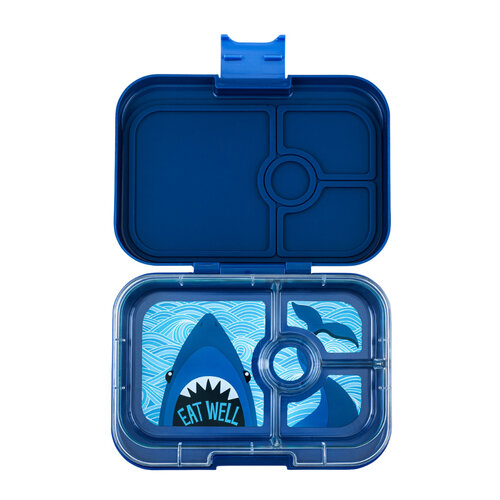 Yumbox Panino Bento Lunchbox mit 4 Fächern - Monte Carlo Blue/Shark