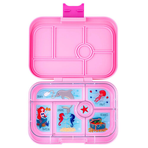 Yumbox Original Bento Lunchbox 6 Compartments - Power Pink/Mermaid