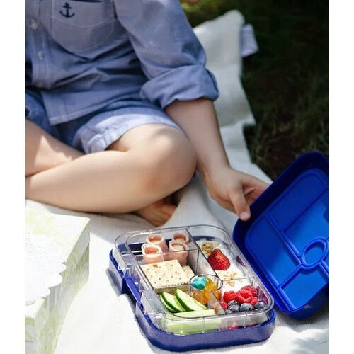 Yumbox Original Bento Lunchbox 6 Vakken - Surf Blue/Funny Monsters