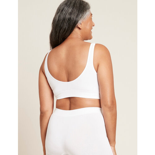 Boody Bamboe Padded Shaper Crop Bra - White