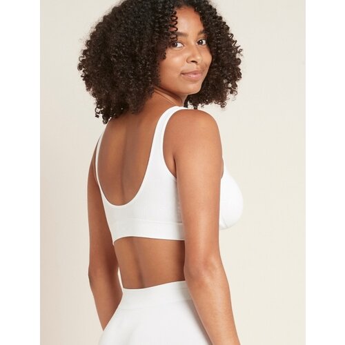 Boody Bamboe Padded Shaper Crop Bra - White