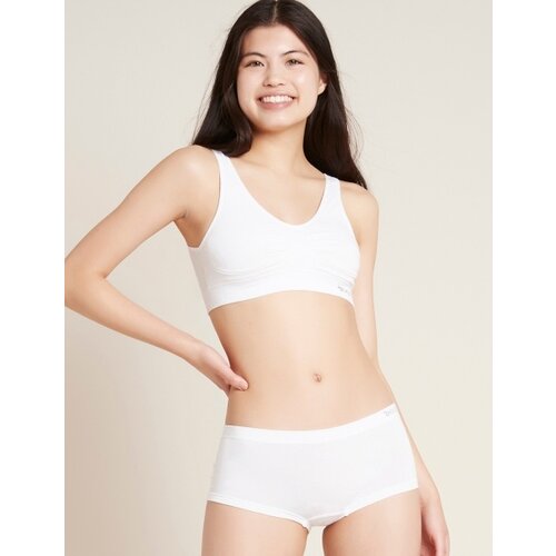 Boody Bamboe Padded Shaper Crop Bra - White