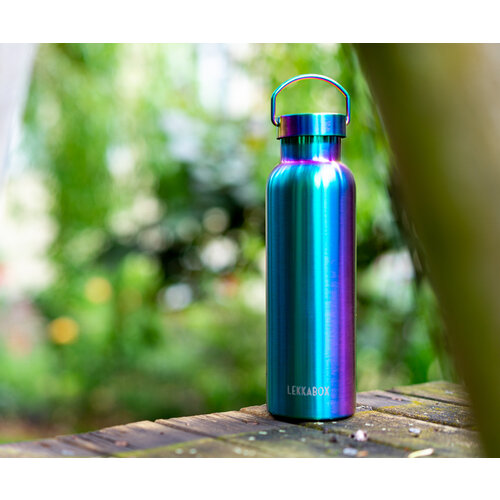 Lekkabox Stainless Steel Insulated Bottle 600ml Rainbow