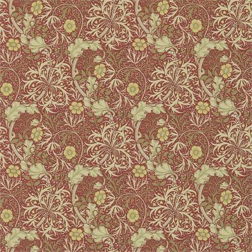 Morris & Co Morris Co Morris Seaweed Red/Gold - 216469 Morris & Co Morris Co Morris Seaweed Red/Gold - 216469
