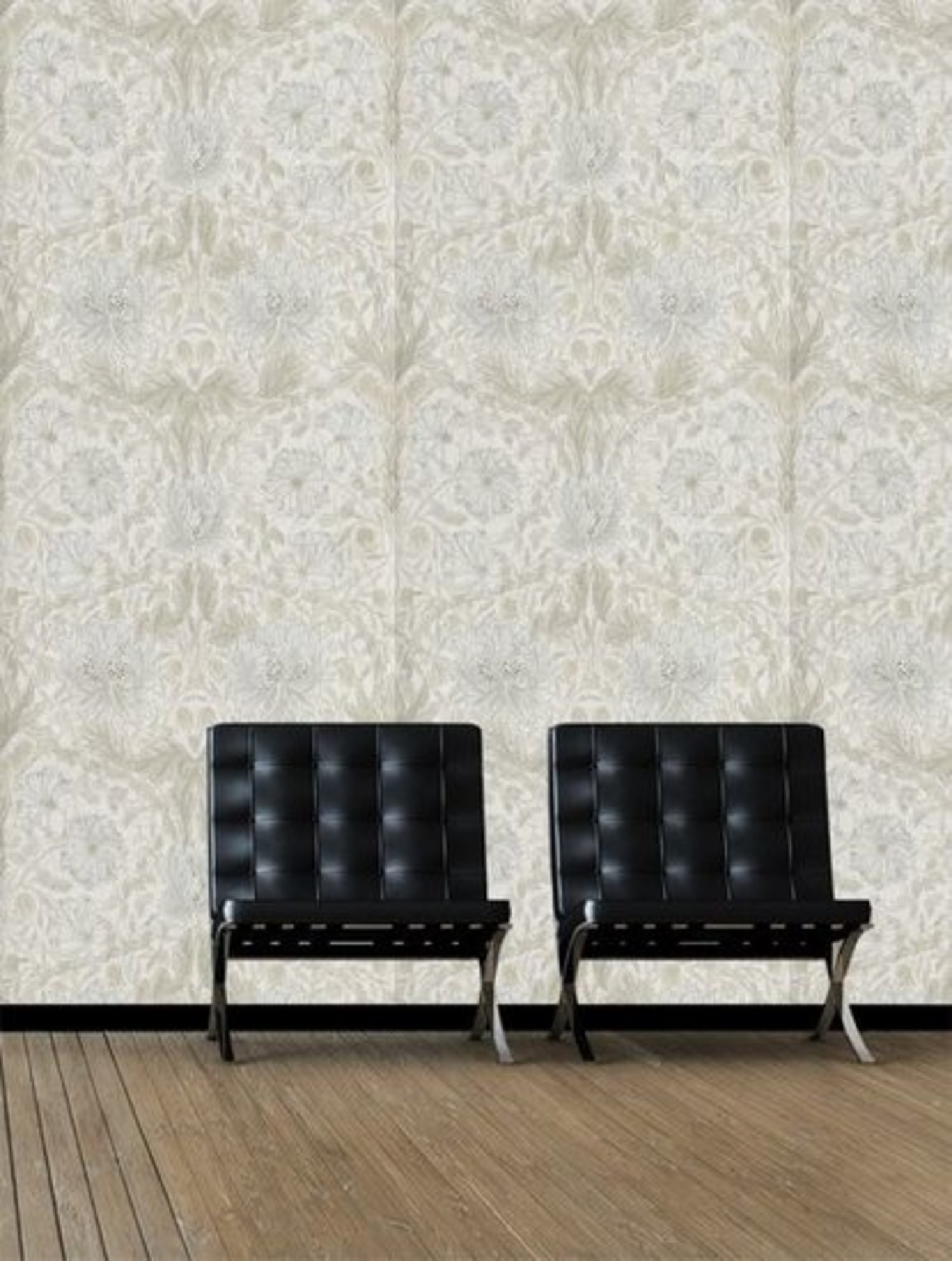 MORRIS GROOVY FLORAL GREY main image 0