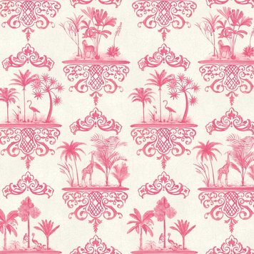 Cole and Son Cole and Son RousseaFuchsia on White - 99/9041 Cole and Son Cole and Son RousseaFuchsia on White - 99/9041