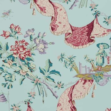 Pierre Frey Pierre Frey Hankeou Turquoise LP109002 Pierre Frey Pierre Frey Hankeou Turquoise LP109002