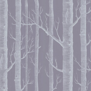 Woods by Cole  Son  Lilac  Charcoal  Wallpaper  Wallpaper Direct