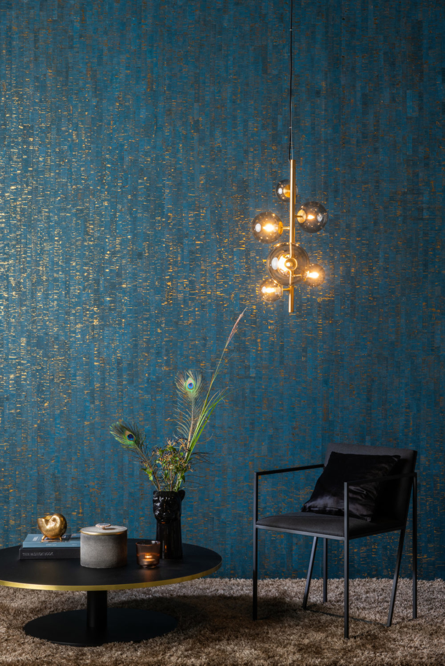 Nonwoven wallcovering  CAPIZ  Omexco  embossed  highgloss  glass  look