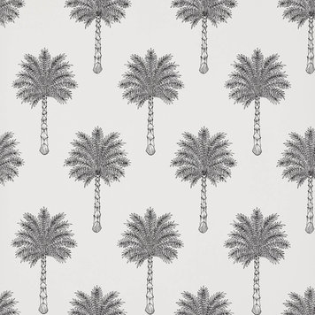 Pierre Frey Pierre Frey Les Palmiers Zwart/wit FP755001 Pierre Frey Pierre Frey Les Palmiers Zwart/wit FP755001