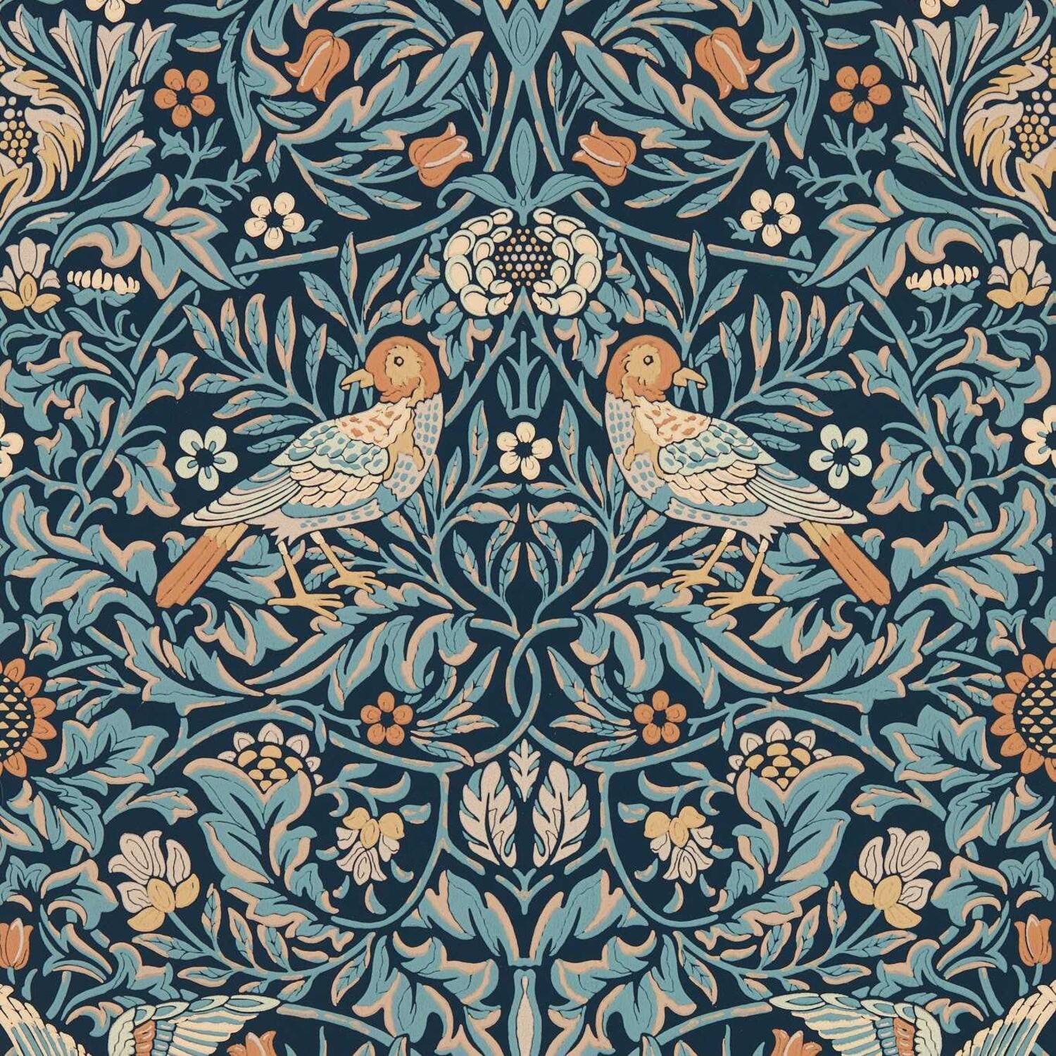 Morris & Co Emery's Bird Webb's Blue - 217193