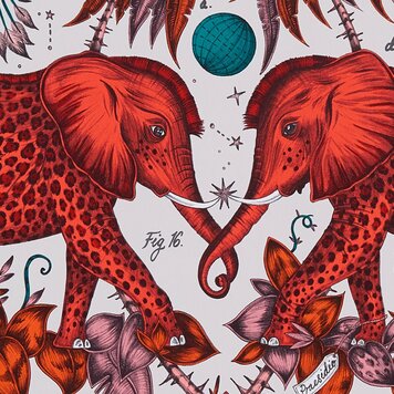 Clarke & Clarke Clarke & Clarke Zambezi Flame - W0121/01 Clarke & Clarke Clarke & Clarke Zambezi Flame - W0121/01