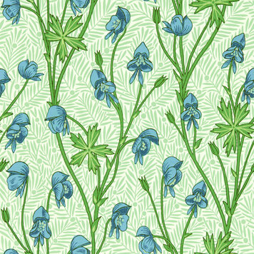Morris & Co Morris & Co Monkshood Cobalt / Goblin Green - 217343
