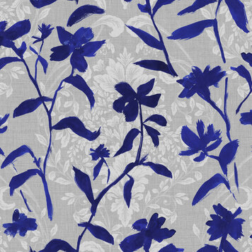 Tres-Tintas Tres Tintas behang Blooming Damask Blue - PL5002-2 Tres-Tintas Tres Tintas behang Blooming Damask Blue - PL5002-2