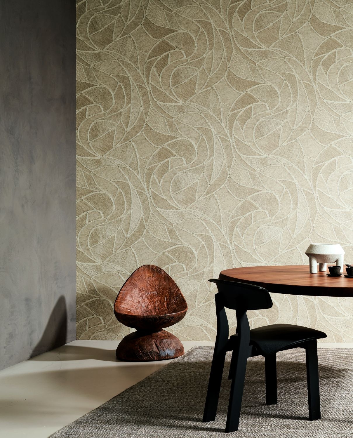 Arte behang spiral 64510 beige zitkamer