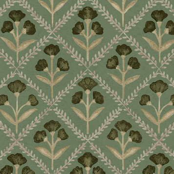 Coordonne Coordonné wallpaper Poppy Emerald - B00318 Coordonne Coordonné wallpaper Poppy Emerald - B00318