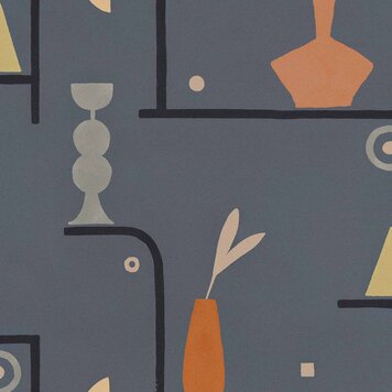 Tres-Tintas Tres Tintas wallpaper Archaeological Forms Blue - NP5103-1 Tres-Tintas Tres Tintas wallpaper Archaeological Forms Blue - NP5103-1