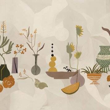 Tres-Tintas Tres Tintas paneel Centrepiece Composition Purple - M5104-4 Tres-Tintas Tres Tintas paneel Centrepiece Composition Purple - M5104-4