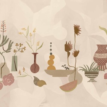 Tres-Tintas Tres Tintas paneel Centrepiece Composition Pink - M5104-3 Tres-Tintas Tres Tintas paneel Centrepiece Composition Pink - M5104-3