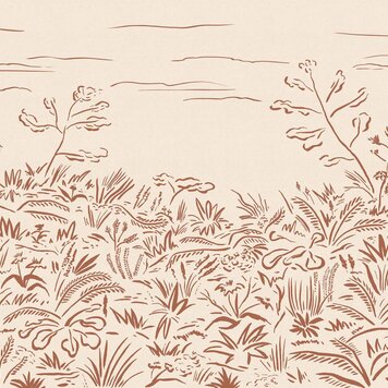 Tres-Tintas Tres Tintas paneel Floral Cave Red - M5102-3 Tres-Tintas Tres Tintas paneel Floral Cave Red - M5102-3