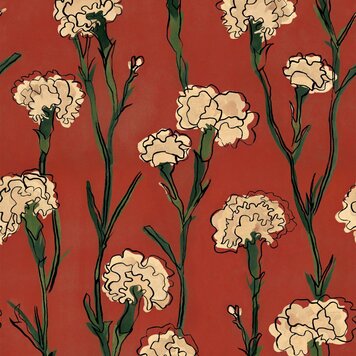 Tres-Tintas Tres Tintas behang Clavelitos Red - SO5203-5 Tres-Tintas Tres Tintas behang Clavelitos Red - SO5203-5