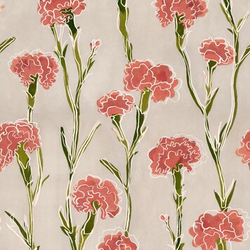 Tres-Tintas Tres Tintas behang Clavelitos Neutral - SO5203-6 Tres-Tintas Tres Tintas behang Clavelitos Neutral - SO5203-6