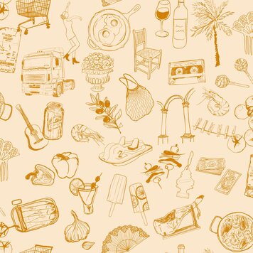 Tres-Tintas Tres Tintas behang Souvenirs Yellow - SO5205-1 Tres-Tintas Tres Tintas behang Souvenirs Yellow - SO5205-1