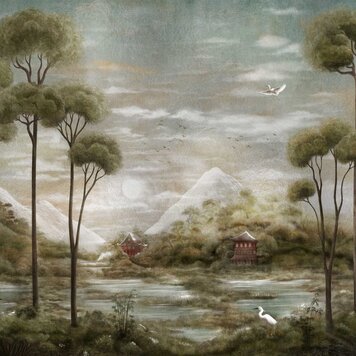 Coordonne  Coordonné mural Xi Hu Lake Silver - B00823