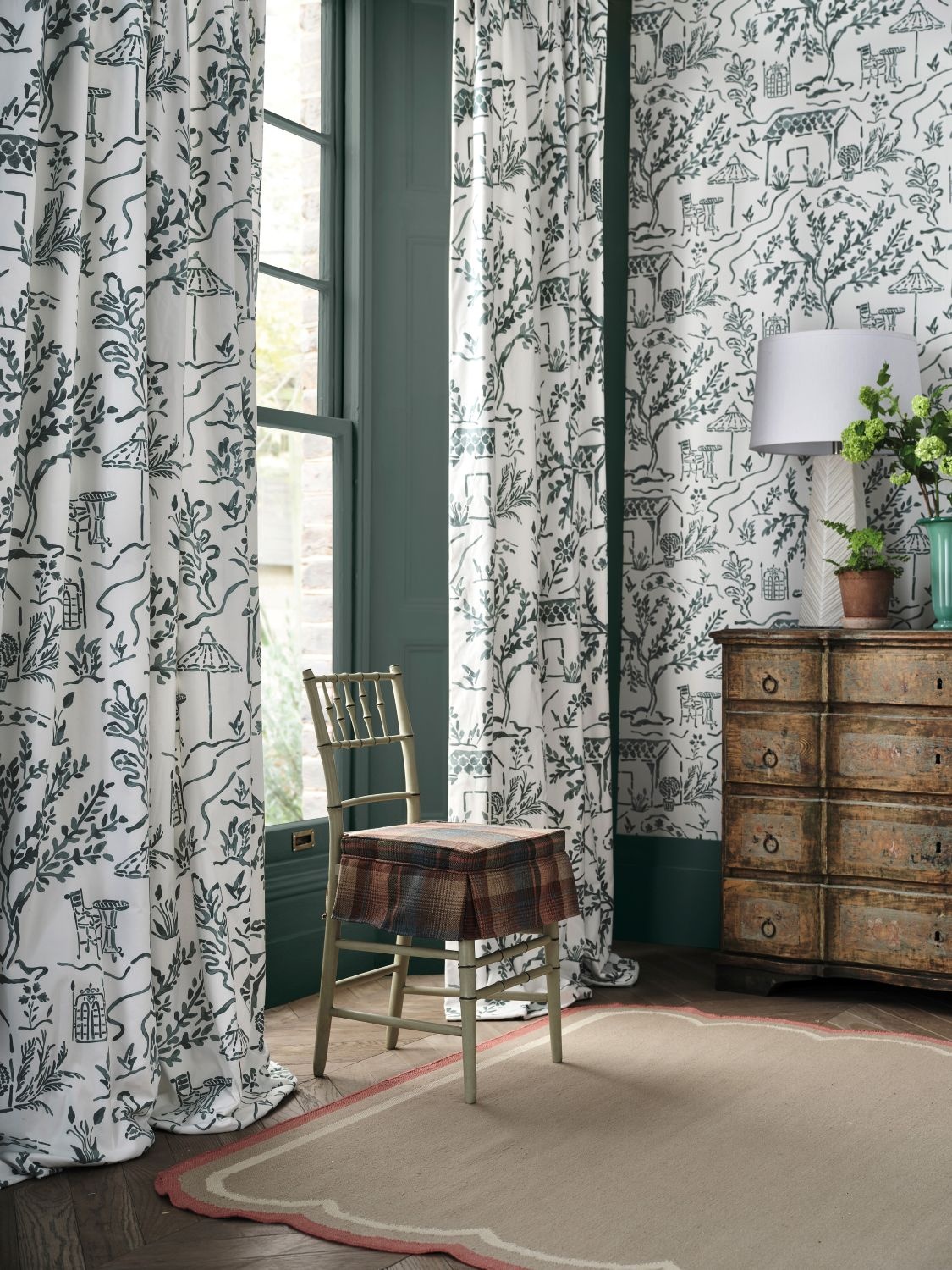 Nina Campbell vouwgordijn bij de Mooiste Muren