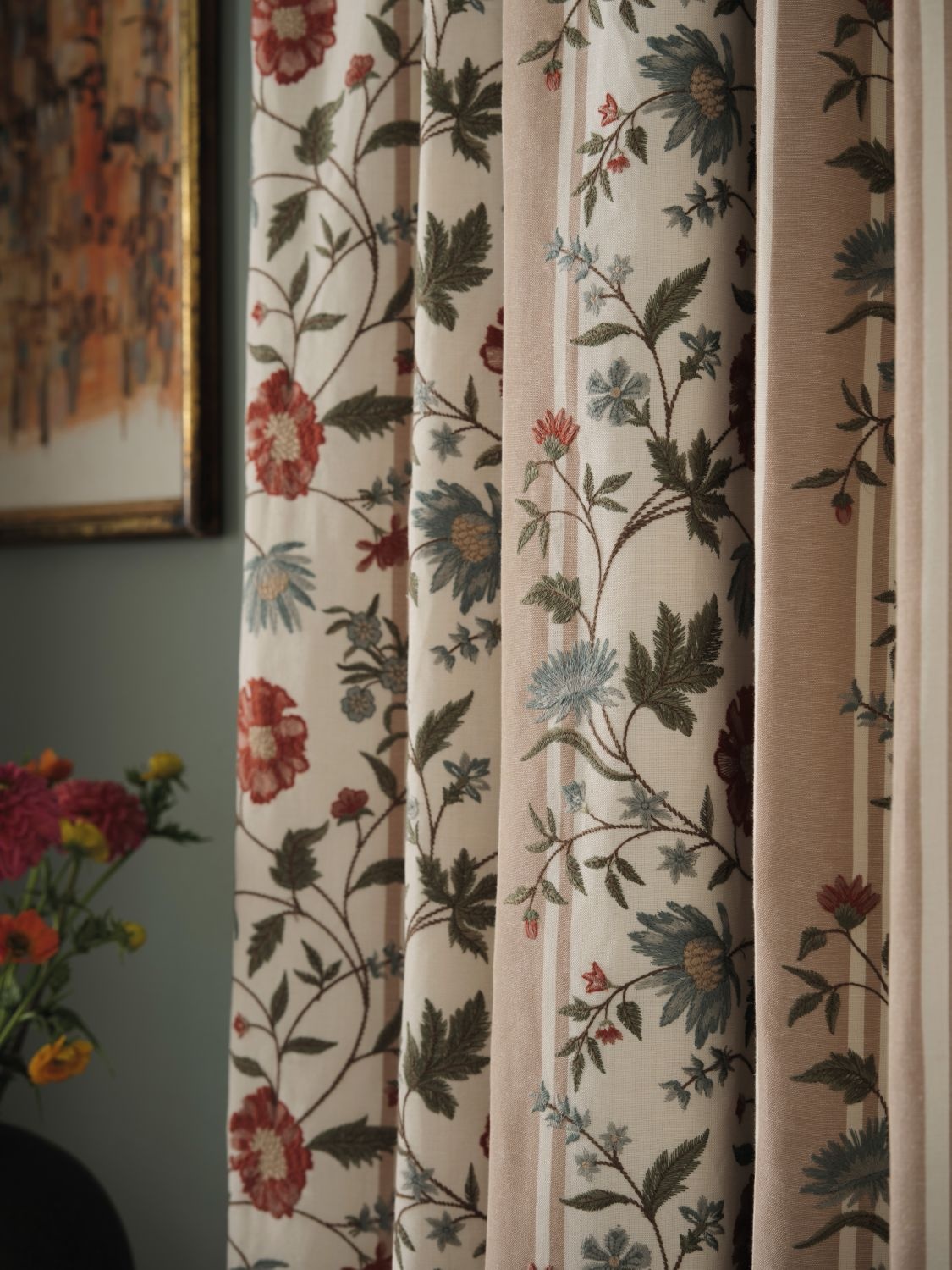 Nina Campbell vouwgordijn bij de Mooiste Muren