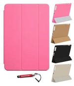 iPad Air 2  Smart Cover roze / Vouw hoesjes Apple iPad Air 2 / Vouw hoesje iPad Air  2  / Inclusief handige uitschuifbare Hoesjesweb Stylus Pen