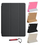 iPad Air 2 Smart Cover zwart / Vouw hoesjes Apple iPad Air 2 / Vouw hoesje iPad Air 2  / Inclusief handige uitschuifbare Hoesjesweb Stylus Pen