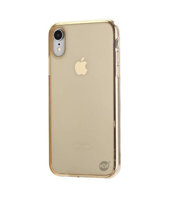 HEM iPhone XR siliconenhoesje goud / Siliconen Gel TPU / Back Cover / Hoesje iPhone XR goud doorzichtig