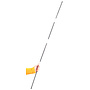 CUHOC Basic Parasolhoes stokparasol - BOVENIN SMAL 30cm onderin BREED 57cm - PARASOL met stok en rits 230 cm lang- Grijze Parasolhoes- Maximale diameter van 4 meter van de Parasol
