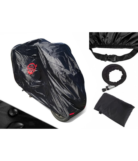 CUHOC Piaggio Mp3 COVER UP HOC Motorhoes stofvrij / ademend / waterafstotend Red Label