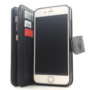 HEM Apple iPhone 5 / 5s / SE (2016) - Antique Black - Pasjeshouder - Telefoonhoesje met extra flap voor 9 pasjes